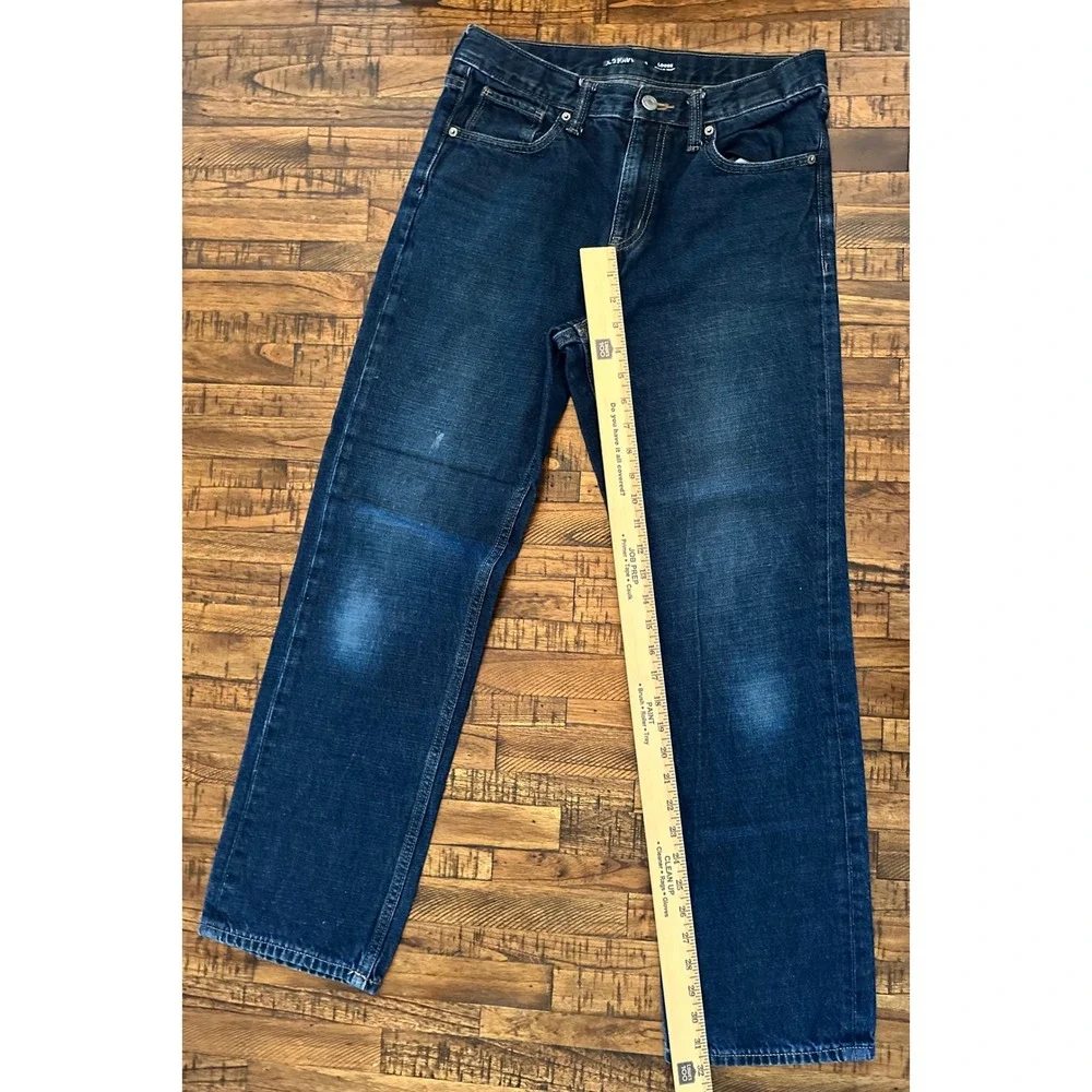 Old Navy Loose‎ Built-In Tough Dark Wash 100% Cotton Denim Jeans Youth Size 16